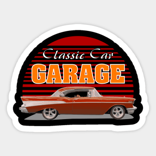 Classic Car Garage Sticker